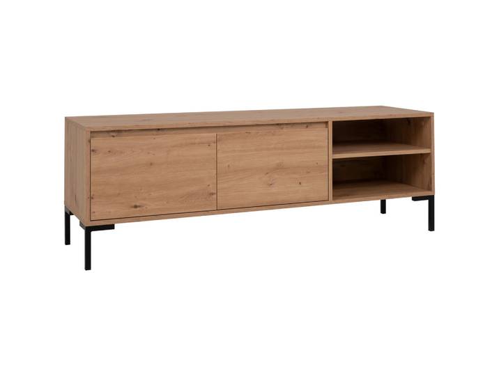 Mid.you Tv-Element Korsika, Eiche Artisan, Metall, 150x49x40 cm, Wohnzimmer, TV Möbel, TV-Racks