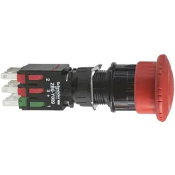 Schneider Electric XB6AS8349B Not-Halt/Not-Aus-Taster, rund, Ø 16, Drehentriegelung, rot, 1S+2Ö