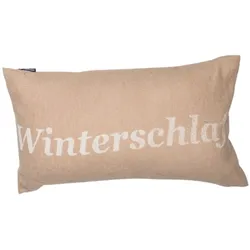 David Fussenegger Kissenhülle Silvretta 'Winterschlaf' 30 x 50 cm Nuss