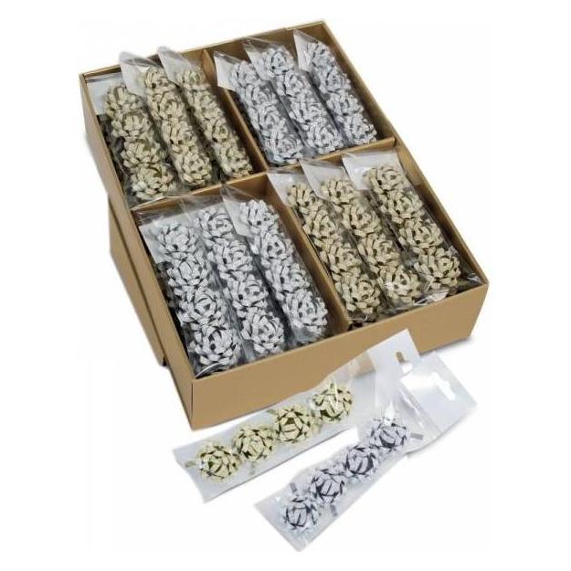 Magni Mini Schleife 4er 45mm Poly Glitter gold silber (33648068)