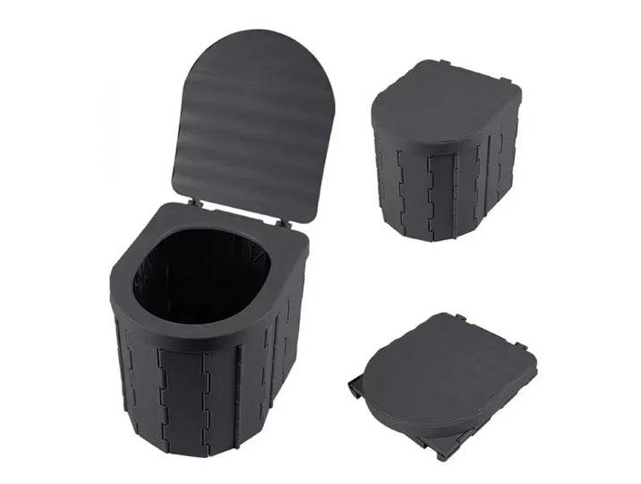 Toilette de voiture portable, toilette pliante, toilette de voyage, toilette pour excursions en voiture, toilette de camping en plein air, toilettes d'urgence pour adultes, femmes et enfants