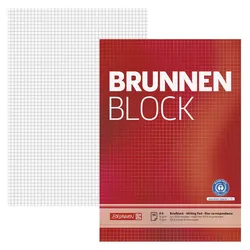 BRUNNEN Briefblock DIN A4 kariert