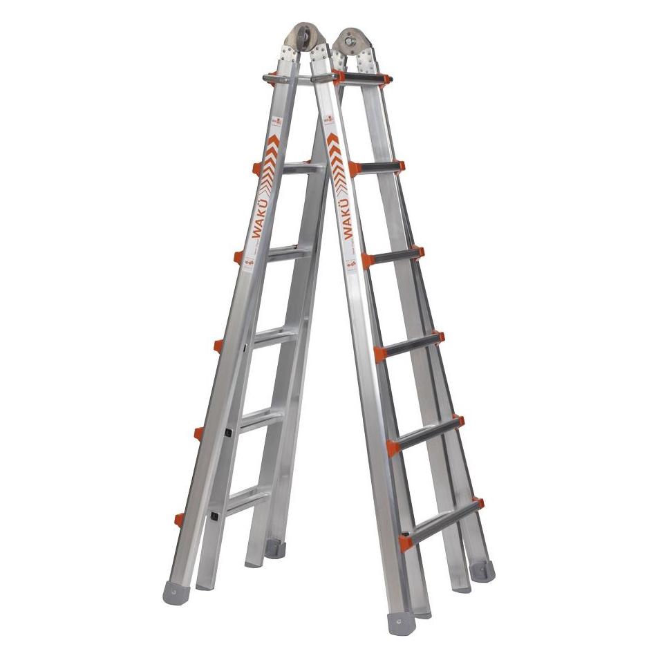 kaiserkraft Teleskop-Klappleiter (Mehrzweckleiter, 640 cm) (9111617)