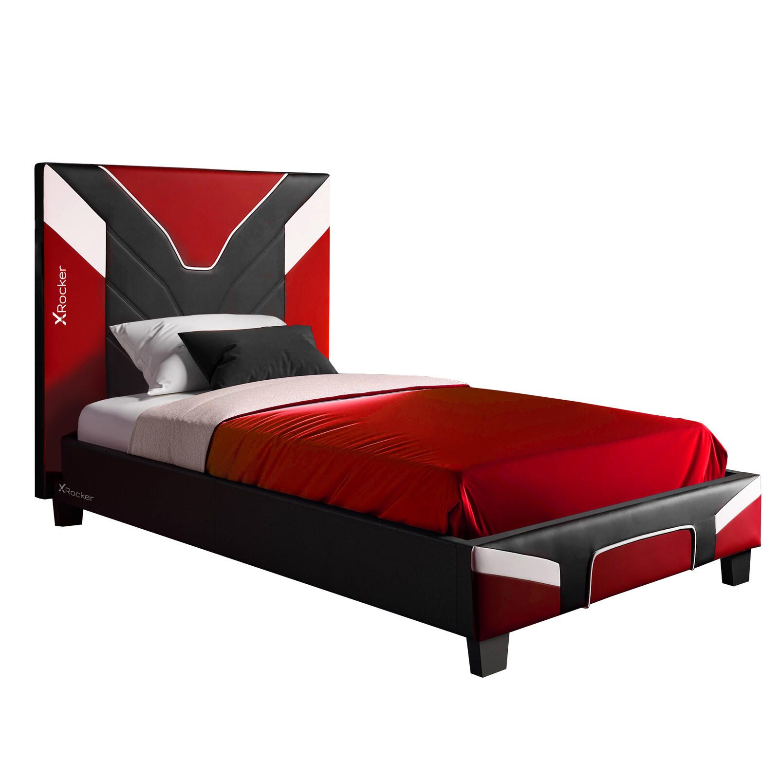 X Rocker Cerberus MKII Gaming-Bett für Kinder & Jugendliche - schwarz/rot/weiß 2023081