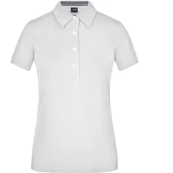 Damen Plain Polo-Shirt "JN969" - S - white/navy/white