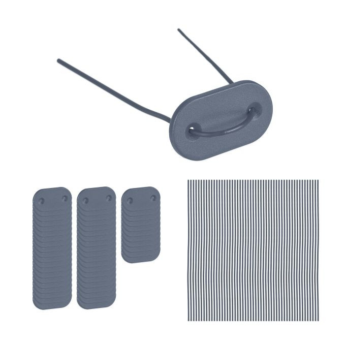 Relaxdays Bevestigingsset voor Privacy Screens, 104 stuks, Grijs