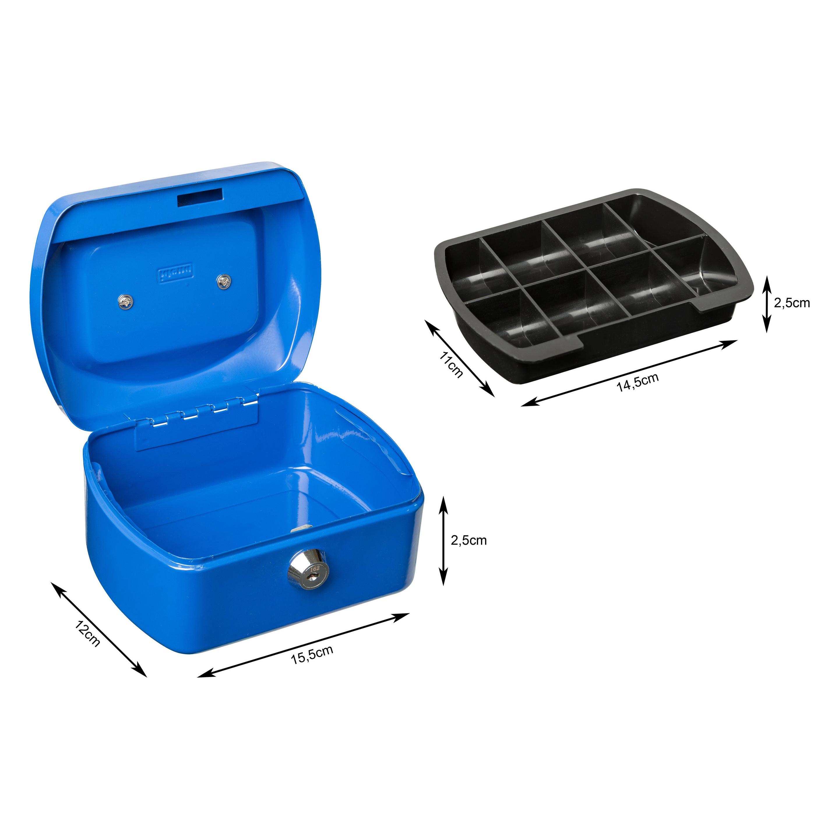 Idena Geldkassette 6" 155x120x90mm, blau (22692326)