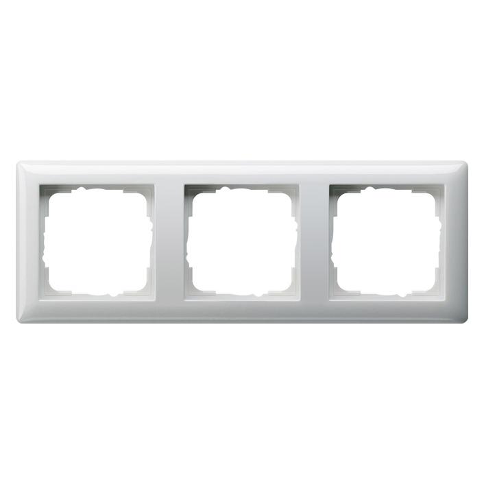 Gira GI Standard 55 3-fach Rahmen Reinweiss glänzend, 021303 (21303)
