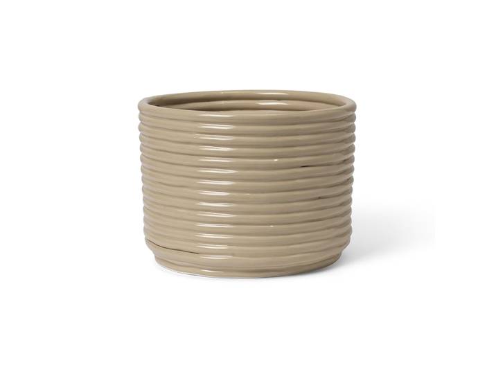 Ferm Living Pot Corduroy Ø20x15 cm Cashmere