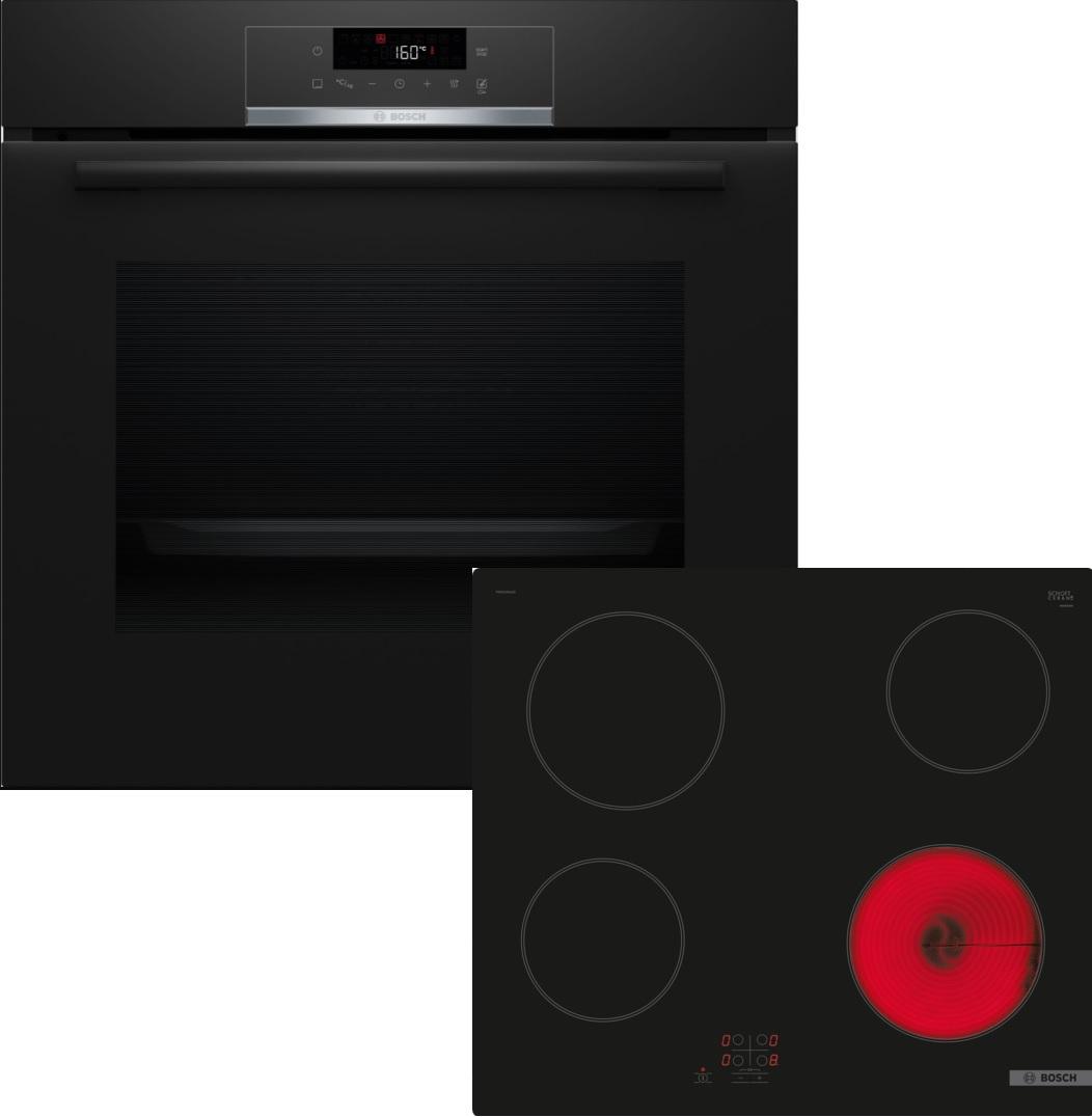 Bosch Serie 2 HBD271FB67, Zonen-Induktionskochfeld, 4 Zone(n), Keramik, Schwarz, Berührung, 59,2 cm