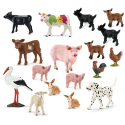 Schleich - Tierfiguren - Bauernhof-Set mit 17 Tieren Sammelfiguren Spielfiguren