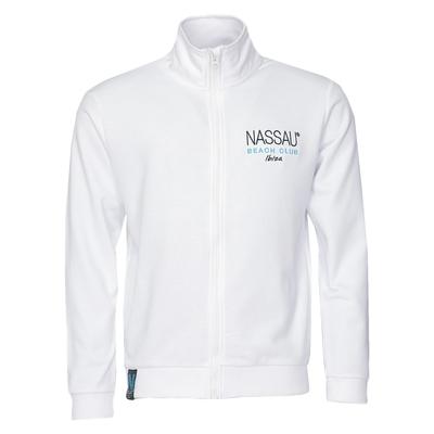 Sweatjacke NASSAU BEACH "NB231031", Herren, Gr. 54 (XL), weiß, 60% Baumwolle .40% Polyester, Sweatjacken Sweatjacke