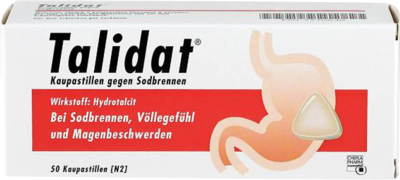 CHEPLAPHARM Arzneimittel GmbH TALIDAT Kaupastillen gegen Sodbrennen 50 St 07270530