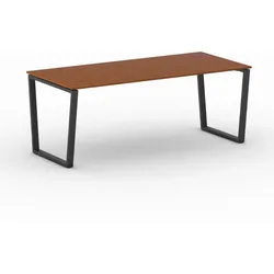 Konferenztisch PRIMO IMPRESS 200x90 cm, schwarzes Metallgestell, Kirschbaum