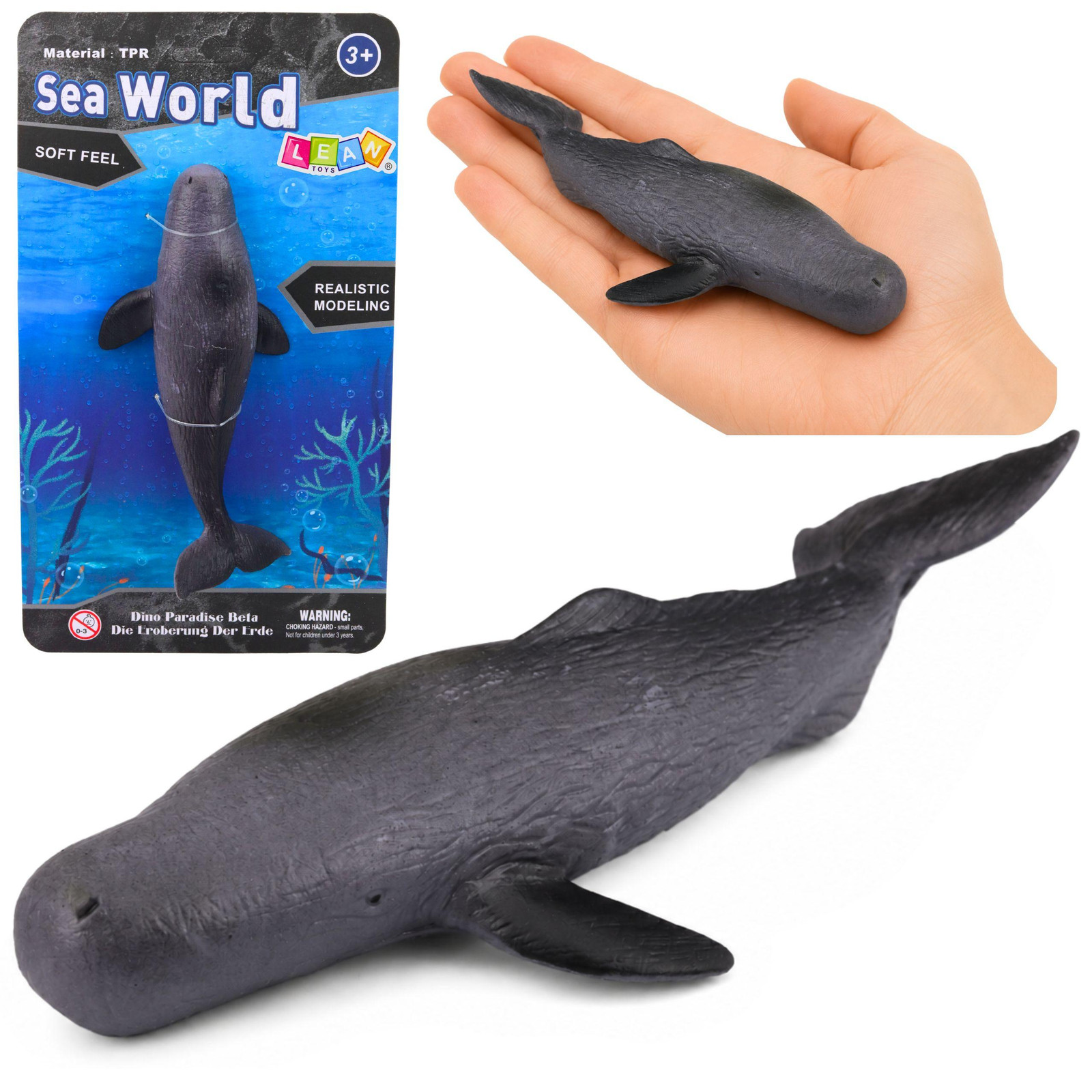 Lean Toys Vis Rubber Walvis Beeldje Rekbaar Realistisch Zeezoogdier 18cm