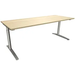 fm Büromöbel Schreibtisch »Fastline« 200 cm C-Fuß königsahorn, 200x85x80 cm