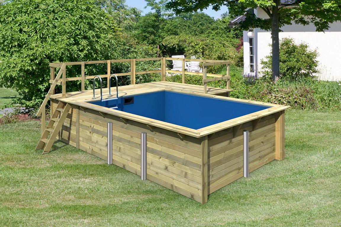KARIBUHOLZT Pool Rechteck 44mm Größe 2 KDI Terrasse B 350x440cm 16905371