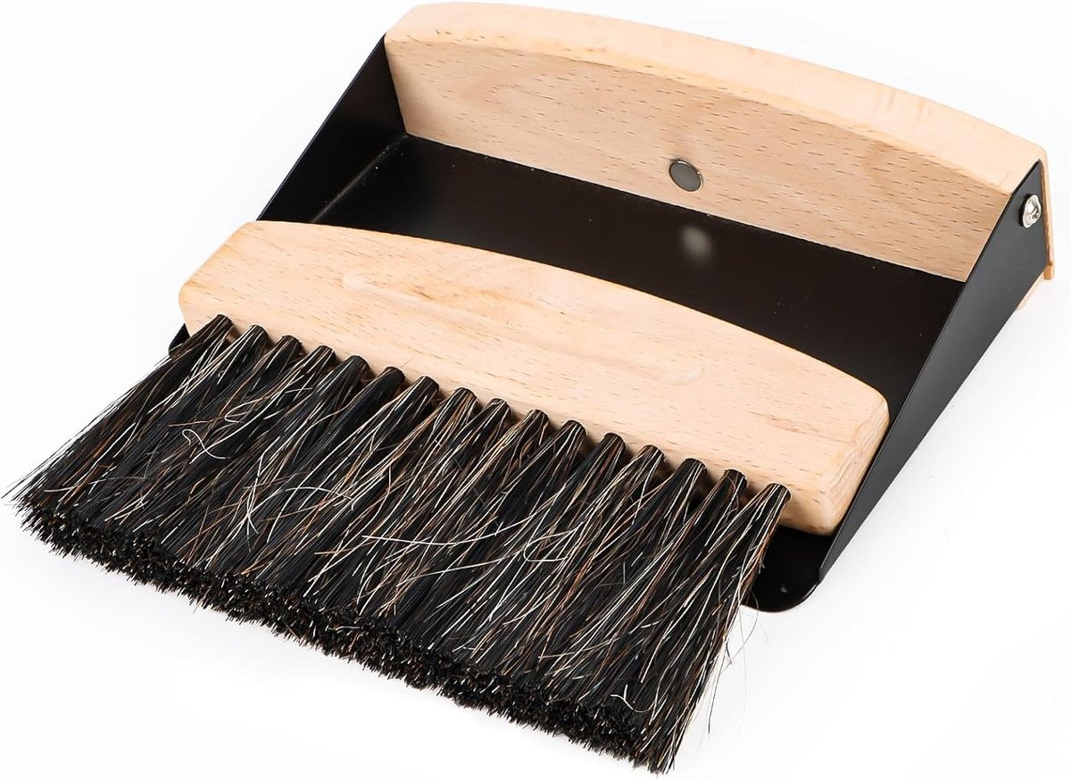 Mini handveger en schep set voor op tafel voor het opruimen van kruimels en vuil