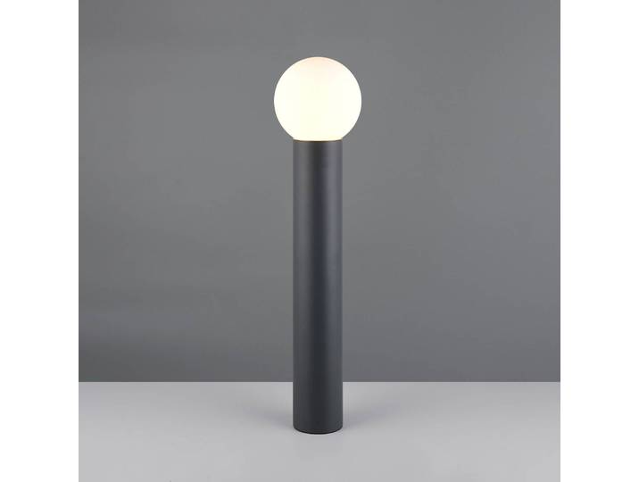Trio Lighting Wegelampe Mures, anthrazit, Höhe 80 cm, Metall dimmbar, schwarz, Aluminium, Modern