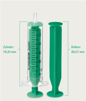 B. Braun Melsungen AG INJEKT Solo Spritze 10 ml Luer 100X10 ml 18074594
