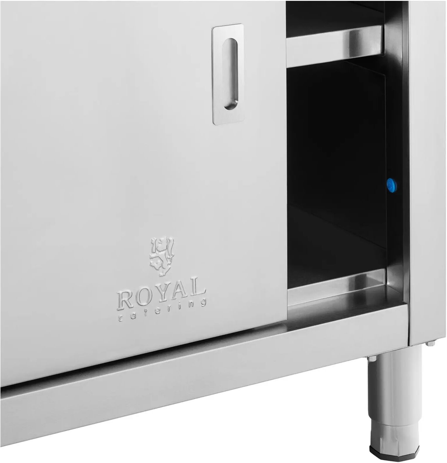 Edelstahl-Arbeitsschrank - ECO - 200 x 60 cm - 500 kg - Royal Catering RCSSCB-200X60-E