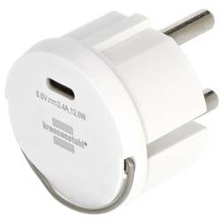 Brennenstuhl 1508110010 Adapter 12 W USB-C® Stecker Weiß Außenbereich