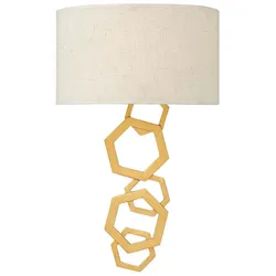 Wandlampe Leuchte Stahl Gold H 50,8 cm Flurleuchte 2 Flammig Treppenhaus