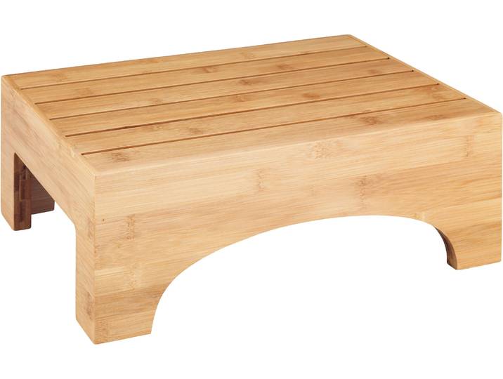 Badhocker WENKO Bambusa , beige (natur), B:40cm H:15cm T:30cm, Hocker, Badhocker, BxTxH: 40x30x15cm