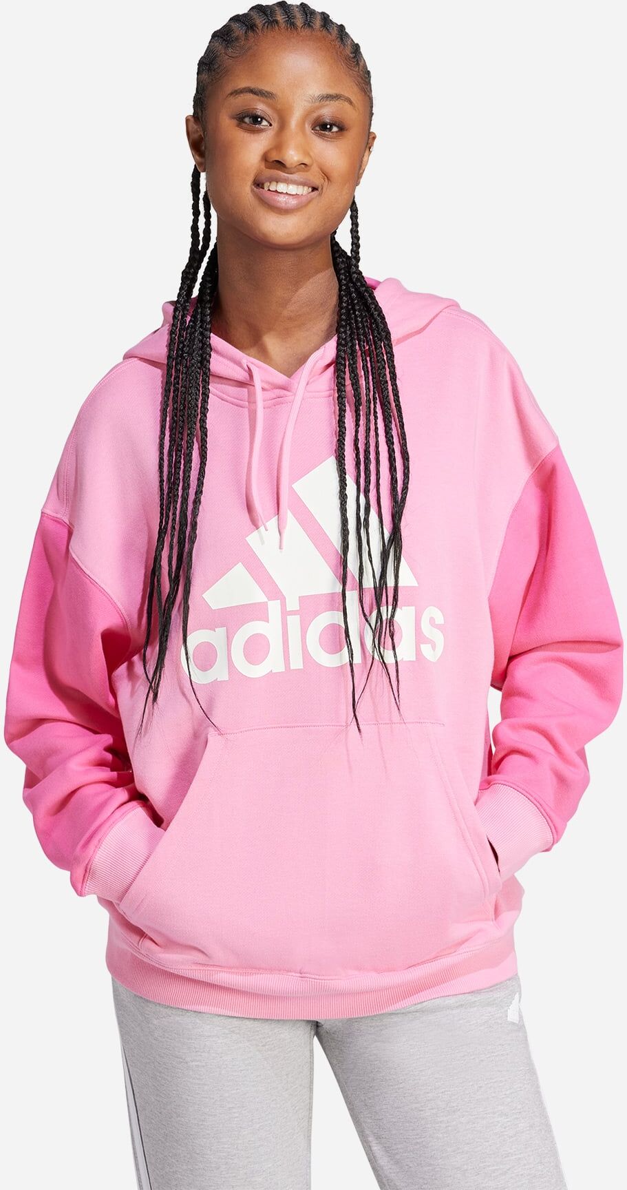 Adidas Big Logo W - Felpa - Donna - Rosa XS