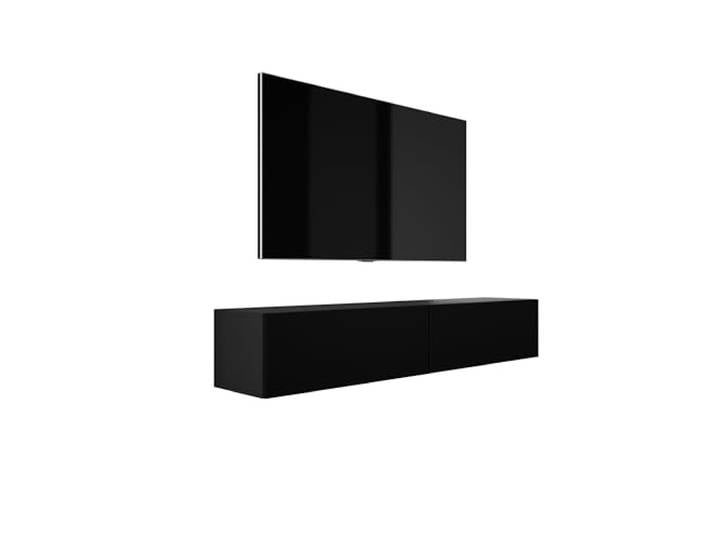 3xE Living TV-Lowboard hängend 170 cm, Schwarz Matt, 170 x 32 x 34 cm