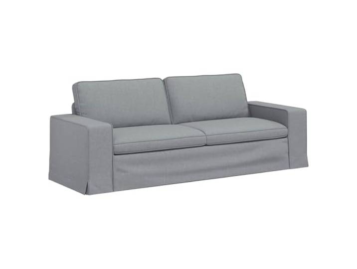 Todiikf Modulares Ecksofa 3-Sitzer Stoff Couch Hellgrau 222x80x82cm Ergonomische Polsterung mit stabilem Metallrahmen für Wohnzimmer und Schlafzimmer, flexibel anpassbar.