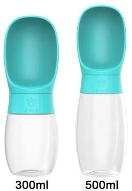 Uplift Picks Portable Pet Water Bottle Leakproof Travel Drinking Cup For Dogs And Cats blue 500 Ml 1 Piece