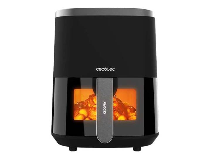 Cecotec Friteuse à Air sans Huile de 4 L avec Fenêtre Cecofry Fantastik Window 4000. Air Fryer. 1400 W\, 9 Menus\, Contrôle Tactile\, Technologie PerfectCoo\, 80-200ºC\, Temps Ajustable