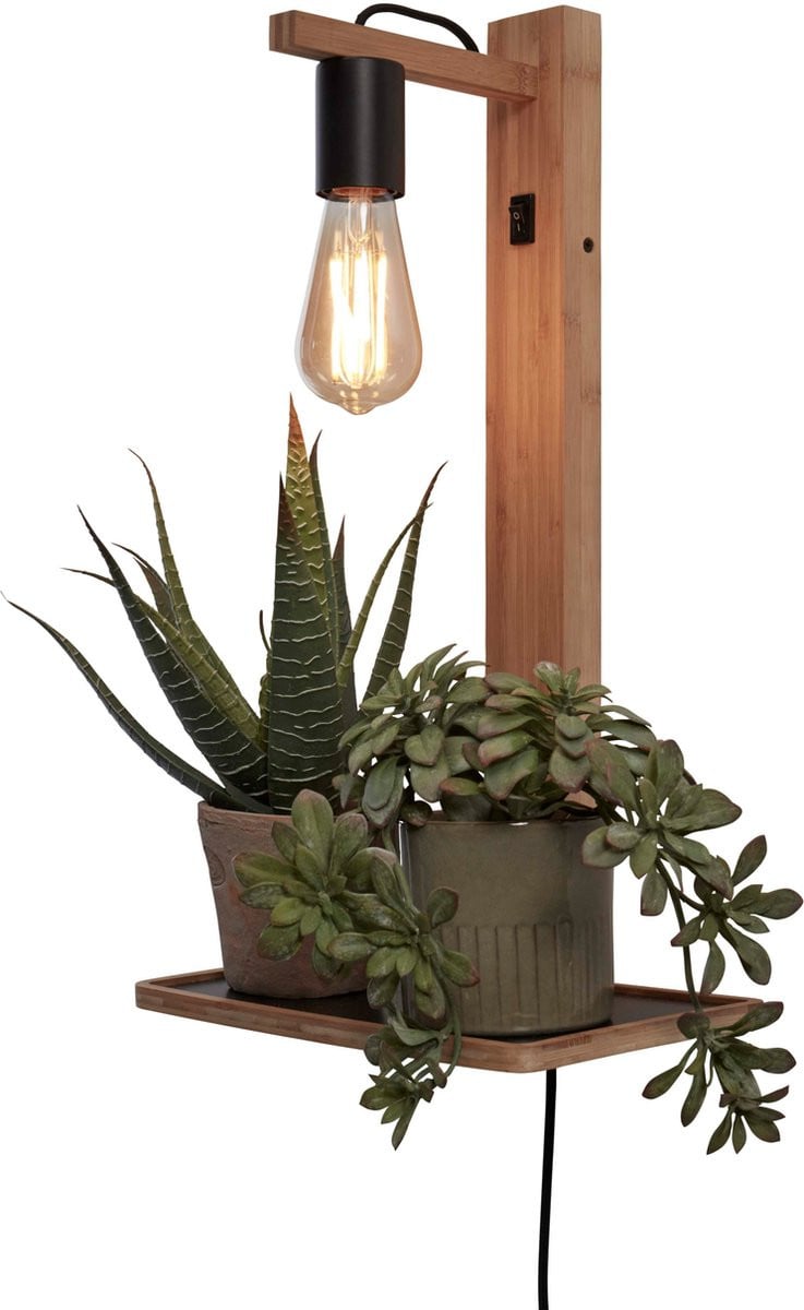 GOOD&MOJO Wandlamp Flores Bamboe Boho Accentlamp
