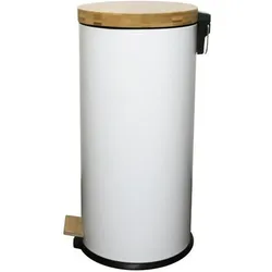 Kitchen Move Edelstahl-Mülleimer mit Pedal FOREST weiß 30L Stahl Weiss