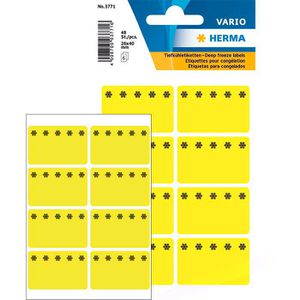 Herma Tiefkühletiketten 3771 gelb 26 x 40 mm, 48 Stück