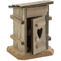 Toilettenhäuschen aus Holz, 7 x 4,8 x 9,5 cm
