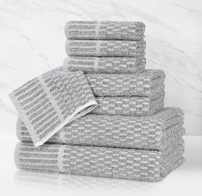 Superior Juno Viscose Cotton Blend 8 Piece Towel Set