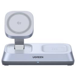 UGREEN Induktions-Ladegerät 25 W W711 3-in-1 25W Magnetic Charger 55677 Ausgänge Induktionslade-Standard Grau