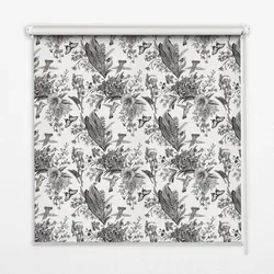 INNENROLLO - Fensterrollo - Rollo - 100x100 cm - Gezeichnete Natur