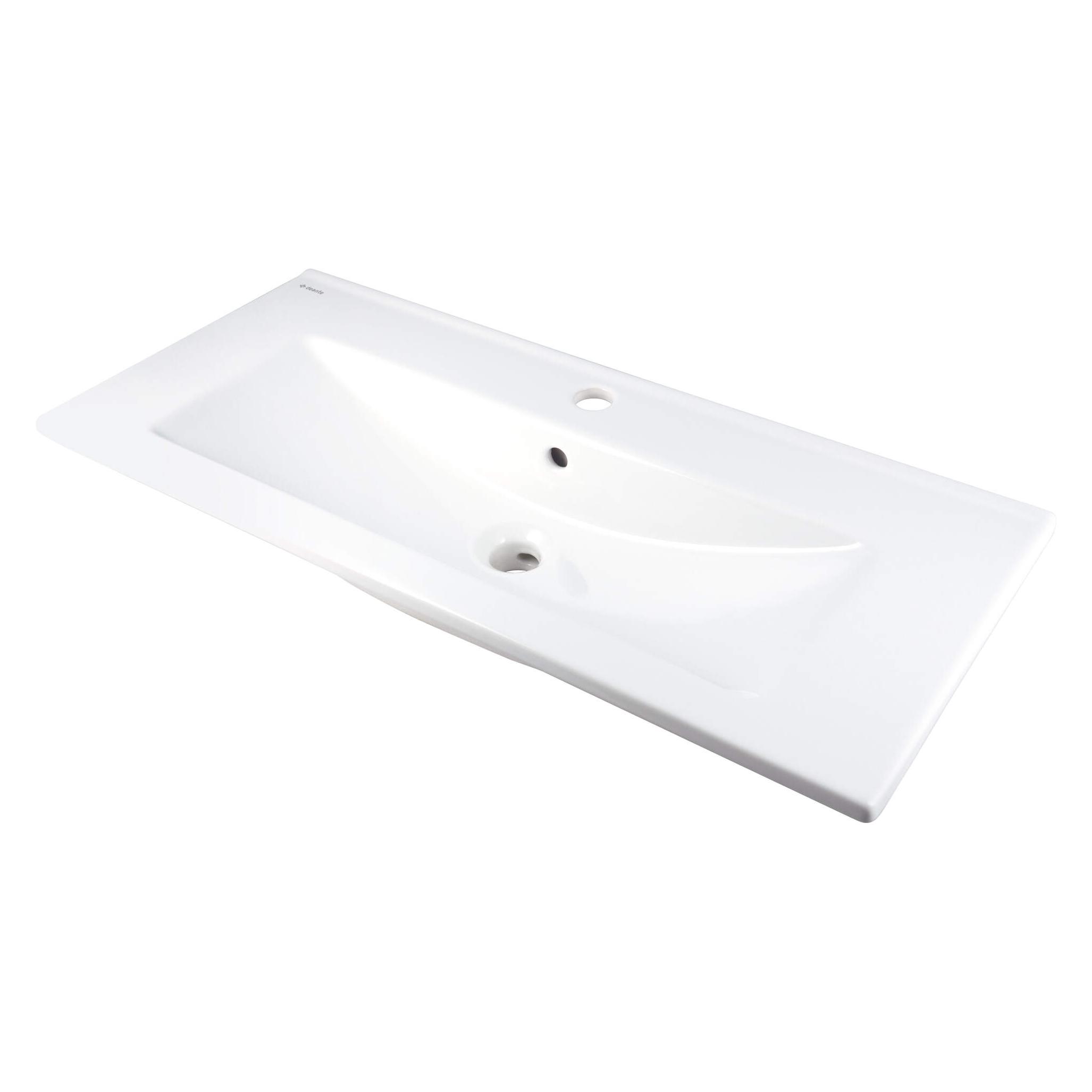 Deante Keramische Waschbecken mit Armaturenplatz (CTU_638M)