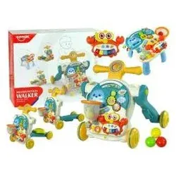 Lean Toys 4in1 Pushchair Learning Table Scooter Bike For Baby Blue