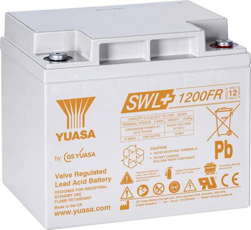 Yuasa SWL+1200FR Bleiakku Blei-Vlies (AGM) 40.6Ah 12V 1St.