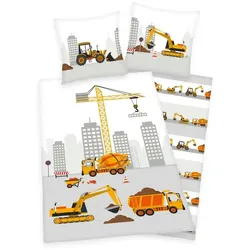 Bettwäsche-Set Baustelle   ¦ mehrfarbig ¦ Maße (cm): B: 135 H: 1