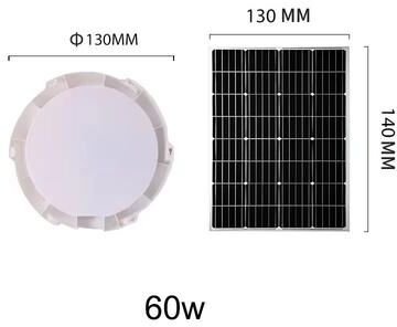 Inspired Finds 500W LED Solar Ceiling & Pendant Light Indoor Outdoor Solar Powered Lamp For Garden, Hallway, And Home Use 60w
