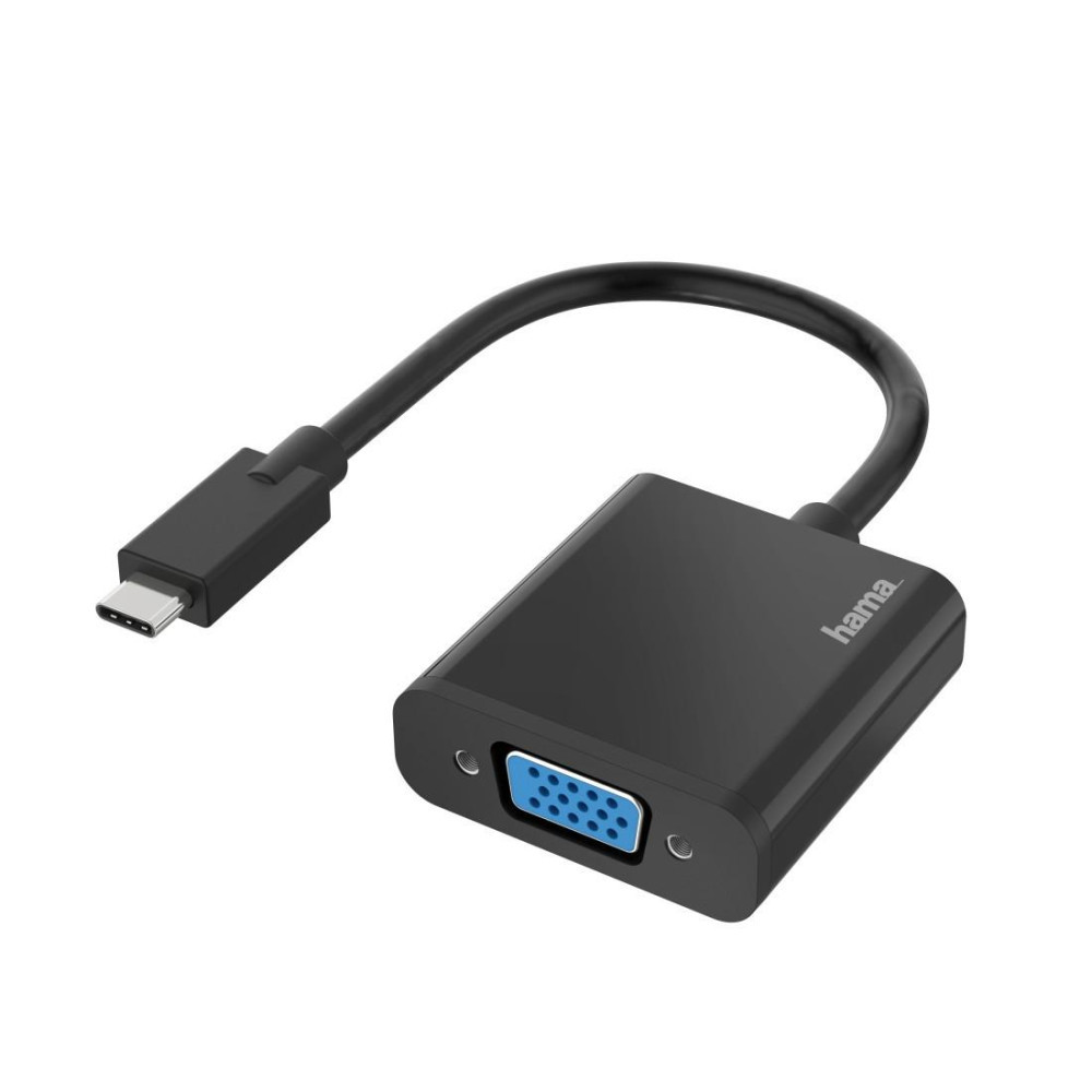 Hama Video-adapter USB-C naar VGA, Full-HD 1080p, Zwart