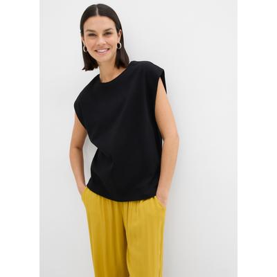 T-Shirt BONPRIX, Damen, Gr. 40/42 (M), schwarz, Obermaterial: 100% Baumwolle, lässig geschnitten, Shirts T-Shirt, verschiedene Größen, aus Baumwolle, lässige Passform