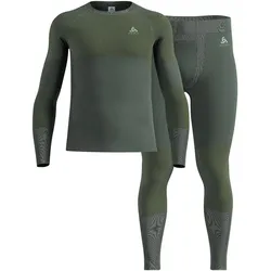 Odlo, Herren, Funktionsshirt, Fundamentals Performance Warm (M), Grün, Grau