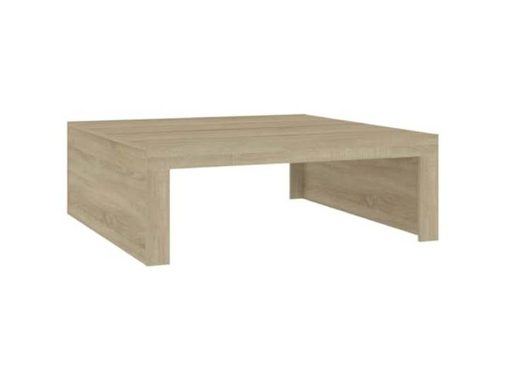 LASWWQMRF Couchtisch Sonoma-Eiche 100x100x35 cm Holzwerkstoff Wohnzimmer Quadratischer Beistelltisch in Sonoma-Eiche Optik für Wohnzimmer, flacher Kaffeetisch mit stabiler Ablagefläche.