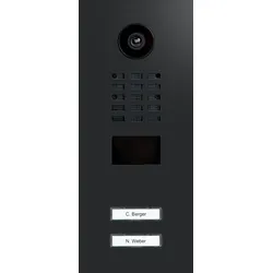 DoorBird D2202V IP Video Türsprechanlage Graphitschwarz (Polar Raven), pulverbeschichtet, seidenmatt